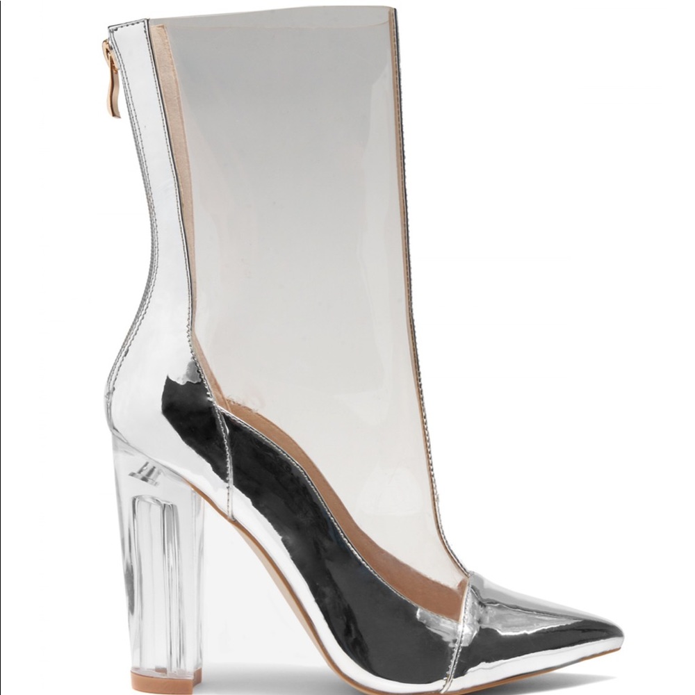 Clear Heeled Boots